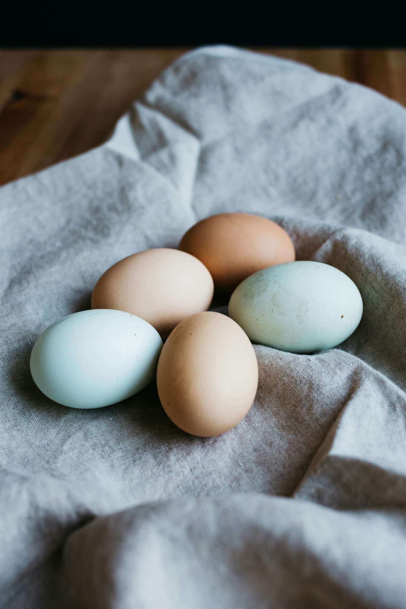 eggs on some cloth