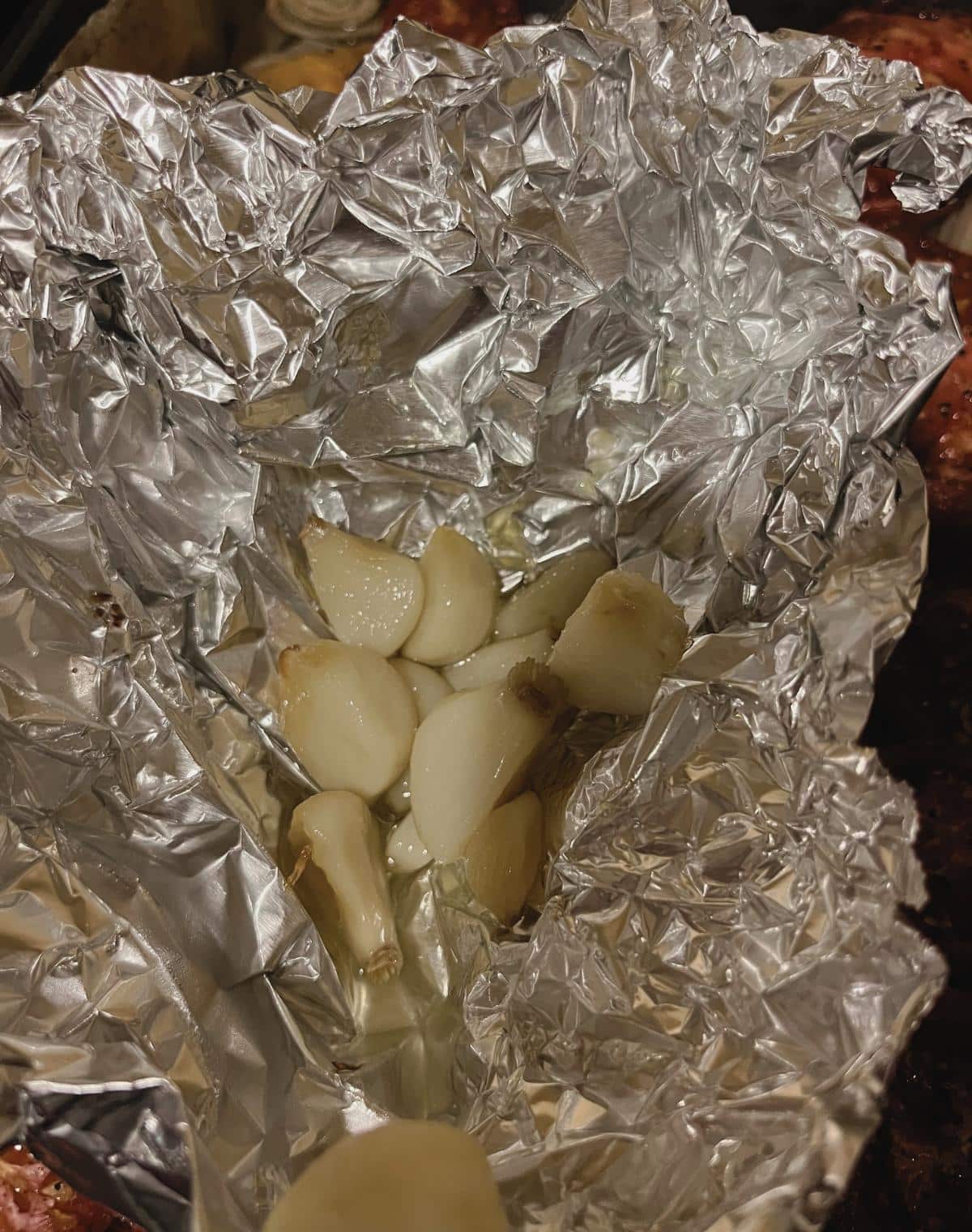 Roasted Garlic in aluminium foil