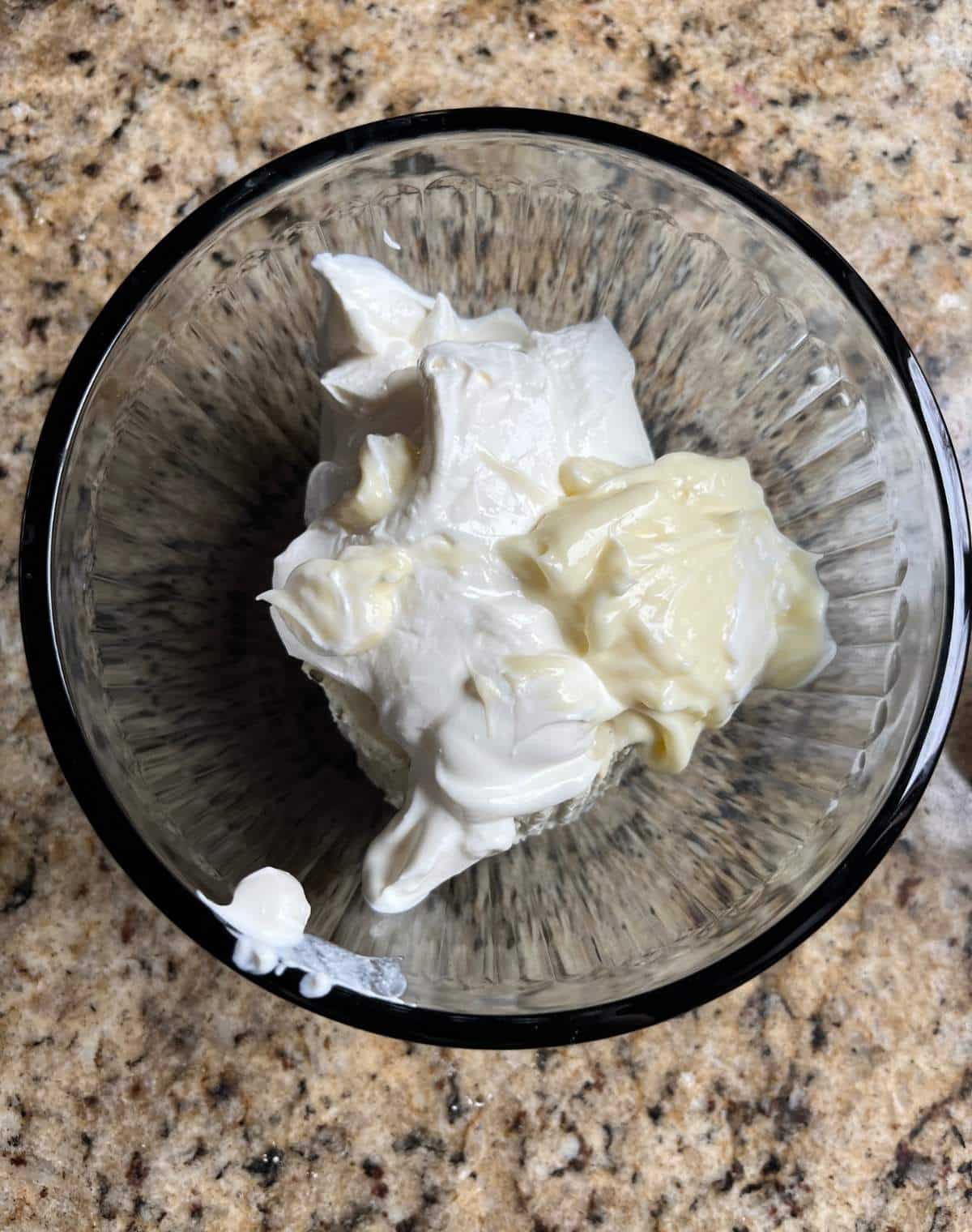 The Dairy ingredients in a bowl