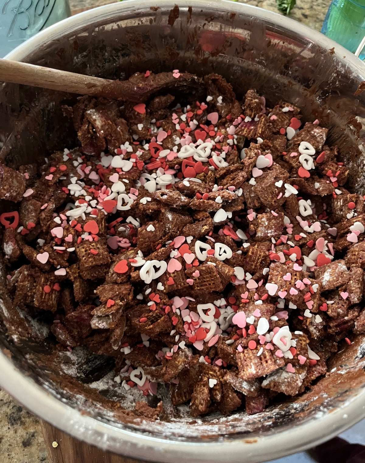 Puppy Chow in bowl