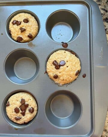 cooked muffins in tin