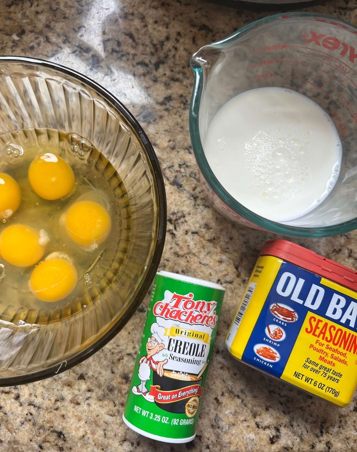 Some of the ingredients for Quiche