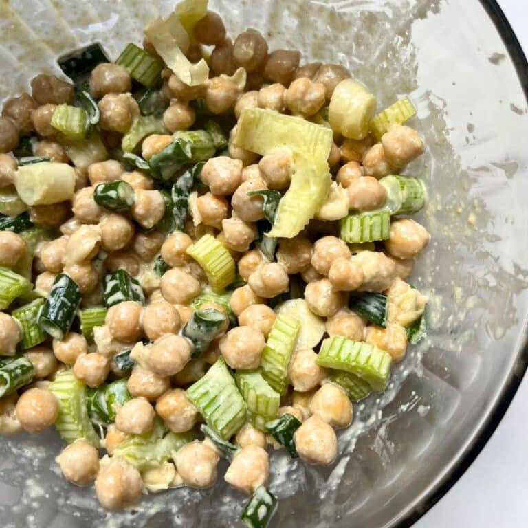 Creamy Chickpea Salad in a bowl