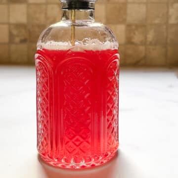 Syrup on counter