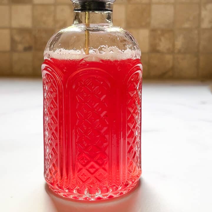 Syrup on counter