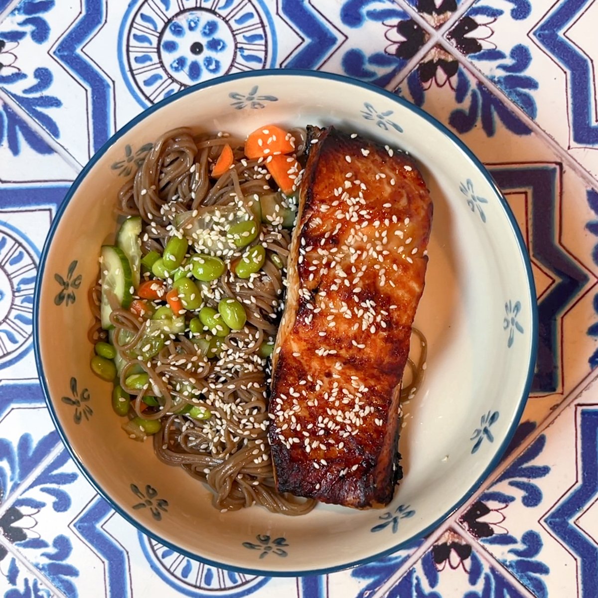 Salmon Soba Noodle Salad